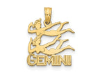 FJC Finejewelers 10 kt Yellow Gold GEMINI Zodiac Charm 18 x 13 mm
