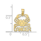 FJC Finejewelers 10 kt Yellow Gold CANCER Zodiac Charm 17 x 13 mm