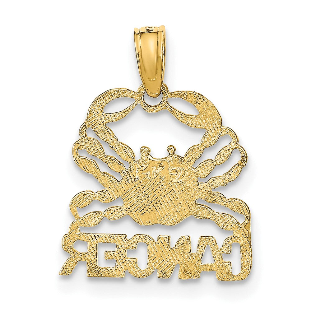 FJC Finejewelers 10 kt Yellow Gold CANCER Zodiac Charm 17 x 13 mm