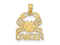 FJC Finejewelers 10 kt Yellow Gold CANCER Zodiac Charm 17 x 13 mm