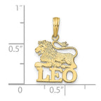 FJC Finejewelers 10 kt Yellow Gold LEO Zodiac Charm 19 x 13 mm