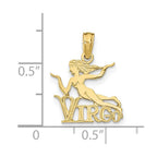 FJC Finejewelers 10 kt Yellow Gold VIRGO Zodiac Charm 17 x 13 mm