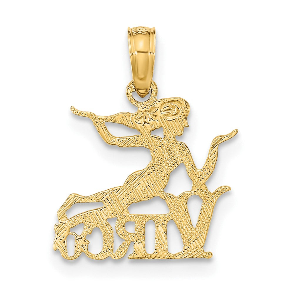 FJC Finejewelers 10 kt Yellow Gold VIRGO Zodiac Charm 17 x 13 mm