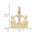 FJC Finejewelers 10 kt Yellow Gold LIBRA Zodiac Charm 18 x 15 mm