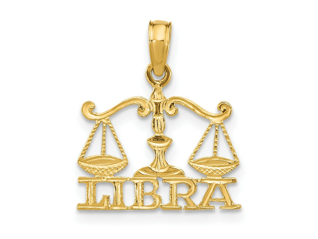 FJC Finejewelers 10 kt Yellow Gold LIBRA Zodiac Charm 18 x 15 mm