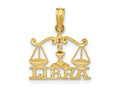 FJC Finejewelers 10 kt Yellow Gold LIBRA Zodiac Charm 18 x 15 mm
