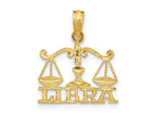 FJC Finejewelers 10 kt Yellow Gold LIBRA Zodiac Charm 18 x 15 mm