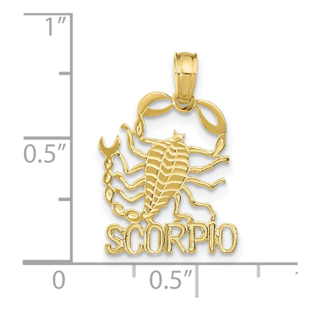 FJC Finejewelers 10 kt Yellow Gold SCORPIO Zodiac Charm 19 x 12 mm