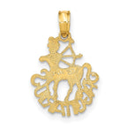 FJC Finejewelers 10 kt Yellow Gold SAGITTARIUS Zodiac Charm 20 x 13 mm