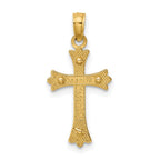 FJC Finejewelers 10 kt Two Tone Gold Two-tone Center Cross Charm 22 x 12 mm