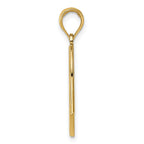 FJC Finejewelers 10 kt Yellow Gold with Rhodium American Flag Charm 17 x 18 mm