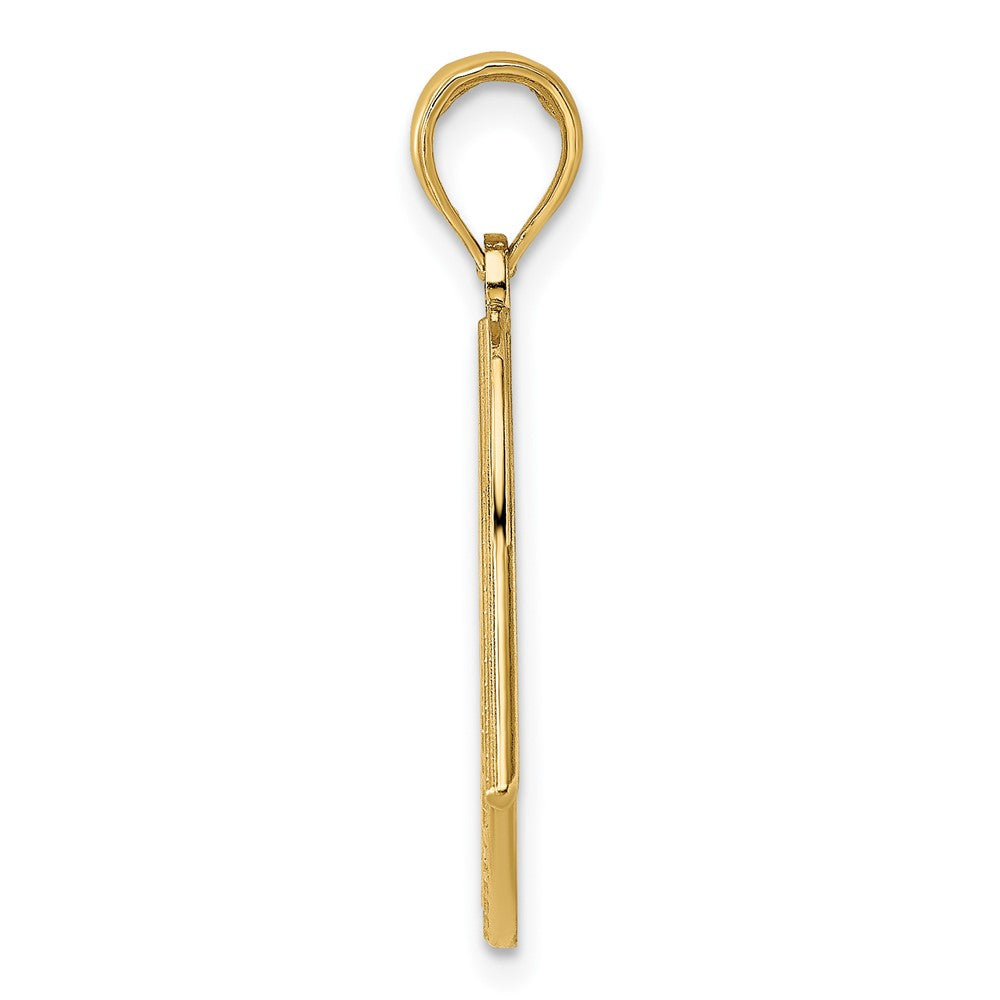 FJC Finejewelers 10 kt Yellow Gold with Rhodium American Flag Charm 17 x 18 mm