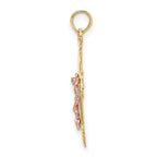 FJC Finejewelers 10 kt Two Tone Gold Two-Tone Crucifix Charm 25 x 15 mm