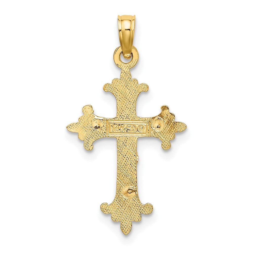 FJC Finejewelers 10 kt Two Tone Gold Two-Tone Crucifix Charm 25 x 15 mm