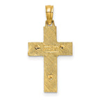 FJC Finejewelers 10 kt Two Tone Gold Two-Tone Latin Crucifix Charm 24 x 12 mm