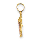 FJC Finejewelers 10 kt Two Tone Gold Two-Tone Communion Cup with Cross Charm 16 x 8 mm