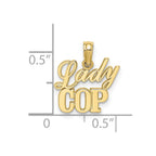 FJC Finejewelers 10 kt Yellow Gold LADY COP Charm 11 x 14 mm