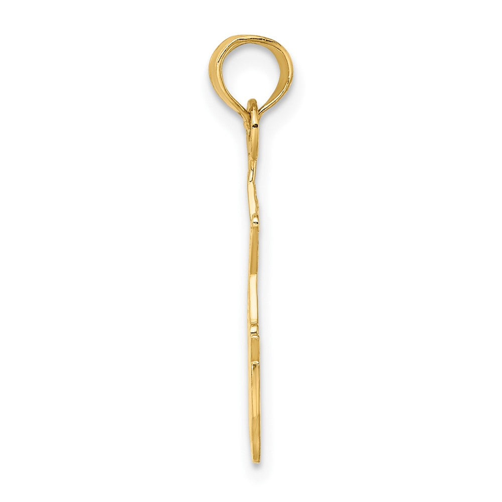 FJC Finejewelers 10 kt Yellow Gold I HEART MY SHERIFF Charm 15 x 16 mm
