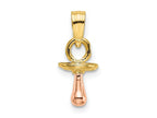 FJC Finejewelers 10 kt Two Tone Gold Two-Tone 3-D Pacifier Charm 11 x 6 mm