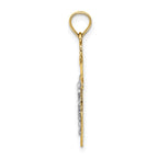 FJC Finejewelers 10 kt Yellow Gold W/ Rhodium INRICrucifix Charm 26 x 15 mm