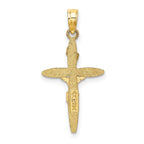 FJC Finejewelers 10 kt Yellow Gold W/ Rhodium INRICrucifix Charm 26 x 15 mm
