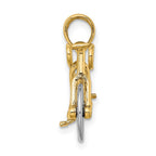 FJC Finejewelers 10 kt Two Tone Gold Two-tone 3-D Ten Speed Bicycle Charm 15 x 22 mm