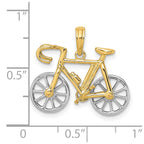 FJC Finejewelers 10 kt Two Tone Gold Two-tone 3-D Ten Speed Bicycle Charm 15 x 22 mm