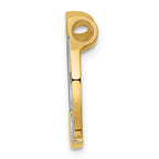 FJC Finejewelers 10 kt Yellow Gold with Rhodium Horseshoe Charm 23 x 15 mm