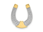FJC Finejewelers 10 kt Yellow Gold with Rhodium Horseshoe Charm 23 x 15 mm