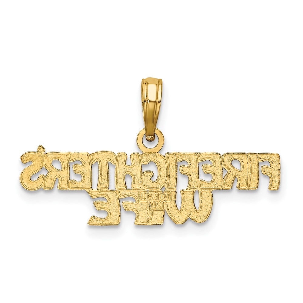 FJC Finejewelers 10 kt Yellow Gold FIREFIGHTER'S WIFE Charm 8 x 27 mm