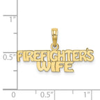 FJC Finejewelers 10 kt Yellow Gold FIREFIGHTER'S WIFE Charm 8 x 27 mm