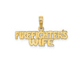 FJC Finejewelers 10 kt Yellow Gold FIREFIGHTER'S WIFE Charm 8 x 27 mm