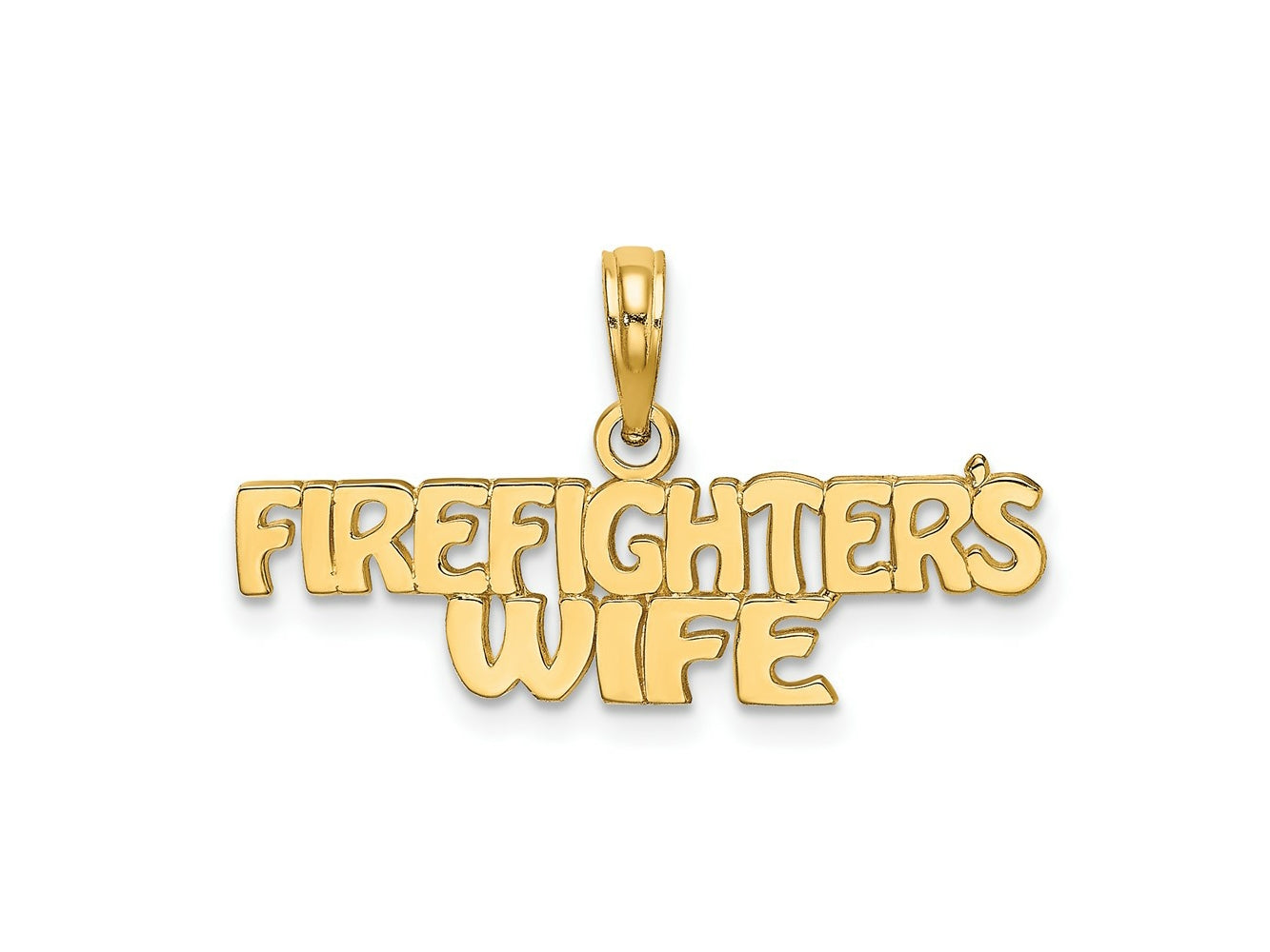 FJC Finejewelers 10 kt Yellow Gold FIREFIGHTER'S WIFE Charm 8 x 27 mm