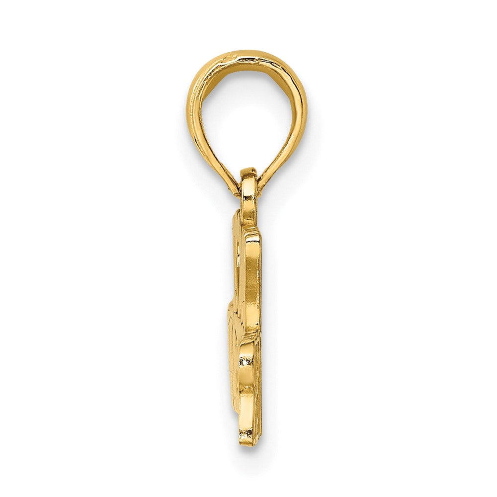 FJC Finejewelers 10 kt Yellow Gold I LOVE MY FIREFIGHTER Charm 8 x 26 mm