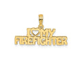 FJC Finejewelers 10 kt Yellow Gold I LOVE MY FIREFIGHTER Charm 8 x 26 mm