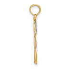 FJC Finejewelers 10 kt Yellow Gold Textured with Rhodium Boy Charm 20 x 8 mm