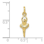 FJC Finejewelers 10 kt Yellow Gold Polished Ballerina Charm 20 x 6 mm
