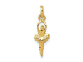 FJC Finejewelers 10 kt Yellow Gold Polished Ballerina Charm 20 x 6 mm