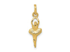 FJC Finejewelers 10 kt Yellow Gold Polished Ballerina Charm 20 x 6 mm