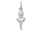 FJC Finejewelers 10 kt White Gold Themed Ballerina Charm 20 mm x 6 mm