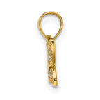 FJC Finejewelers 10 kt Yellow Gold with Rhodium Mini Bright Cut Butterfly Charm 12 x 10 mm