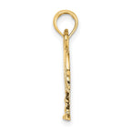 FJC Finejewelers 10 kt Yellow Gold W/ Rhodium Polished Charelston Palm Tree Charm 18 x 12 mm