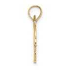 FJC Finejewelers 10 kt Yellow Gold with Rhodium Charleston Palm Tree Charm 15 x 11 mm