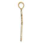 FJC Finejewelers 10 kt Yellow Gold W/ Rhodium Bright Cut Reversible Cross Charm 30 x 17 mm