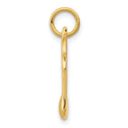 FJC Finejewelers 10 kt Yellow Gold Polished Flat-Backed Musical Note Charm 21 x 10 mm