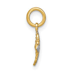 FJC Finejewelers 10 kt Yellow Gold with Rhodium Mini Cross Medallion Charm 16 x 10 mm