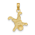 FJC Finejewelers 10 kt Yellow Gold Little Boy Charm 16 x 11 mm