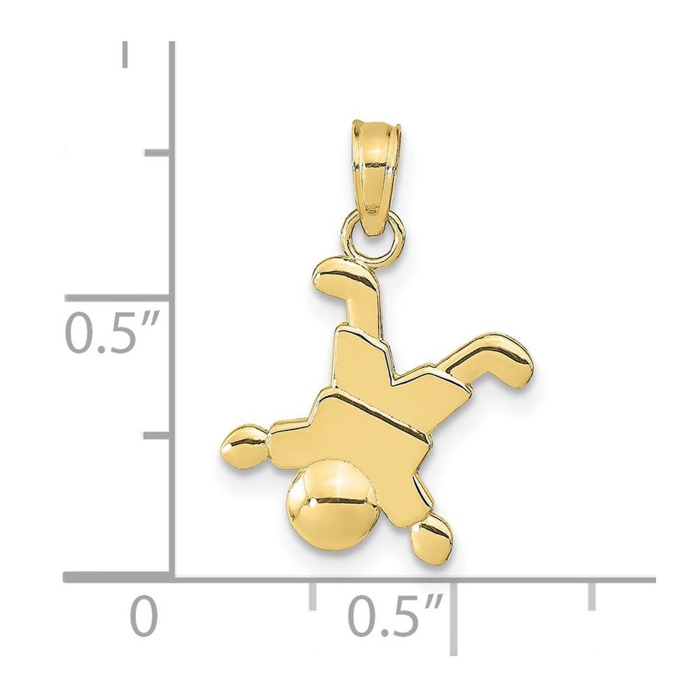 FJC Finejewelers 10 kt Yellow Gold Little Boy Charm 16 x 11 mm