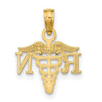 FJC Finejewelers 10 kt Yellow Gold RN Caduceus Charm