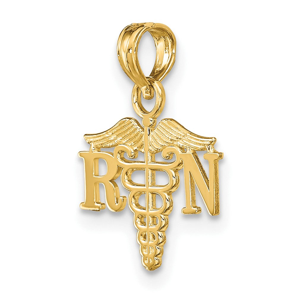 FJC Finejewelers 10 kt Yellow Gold RN Caduceus Charm
